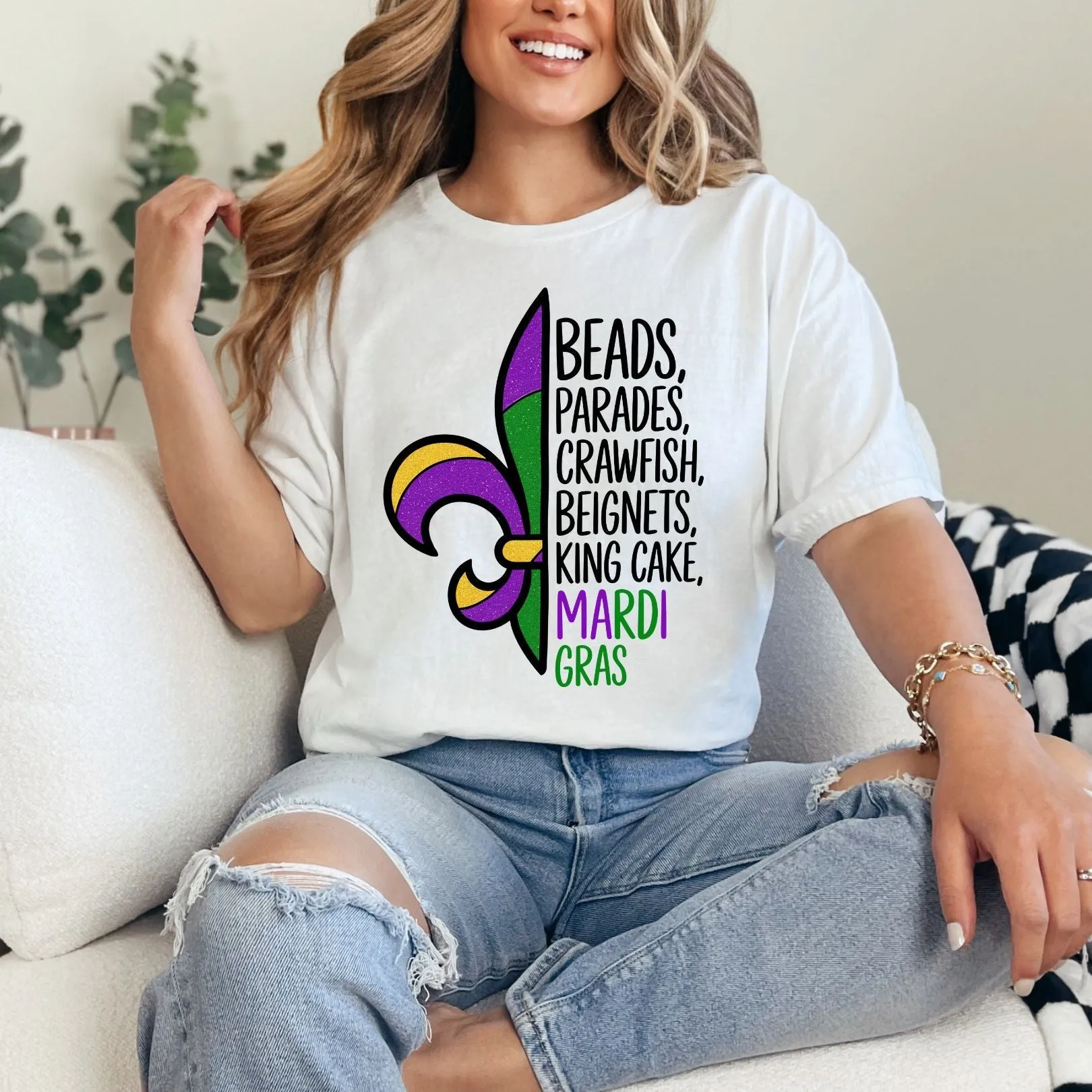Best Of Mardi Gras Graphic Tee sold by Charming Charlie