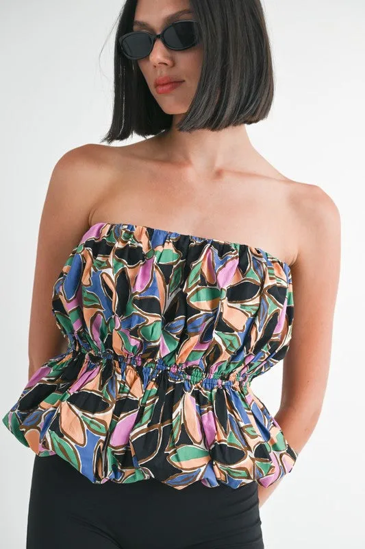 BUBBLE HEM BANDEAU TOP sold by Charming Charlie