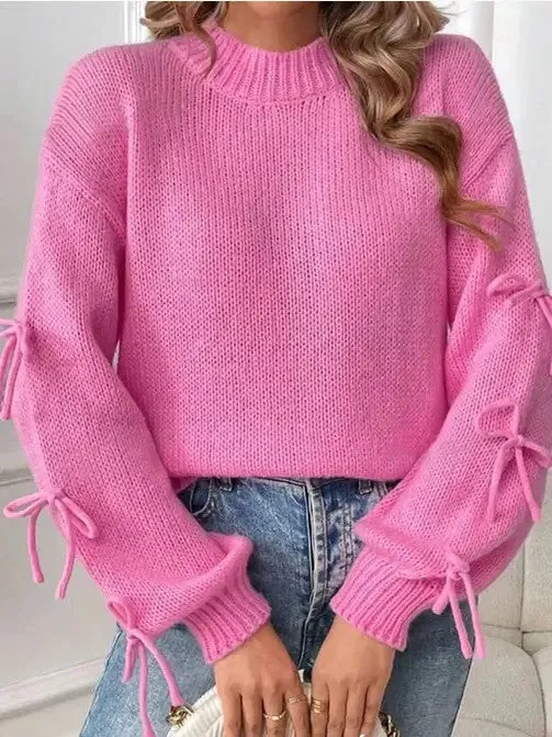 Bow sleeve knit sweater sold by Charming Charlie product image thumbnail 2