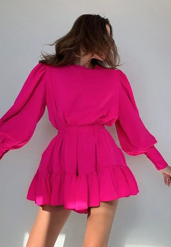 Round Neck Lantern Sleeve Dress sold by Charming Charlie product image thumbnail 3