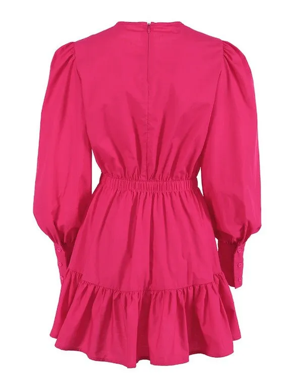 Round Neck Lantern Sleeve Dress sold by Charming Charlie product image thumbnail 5