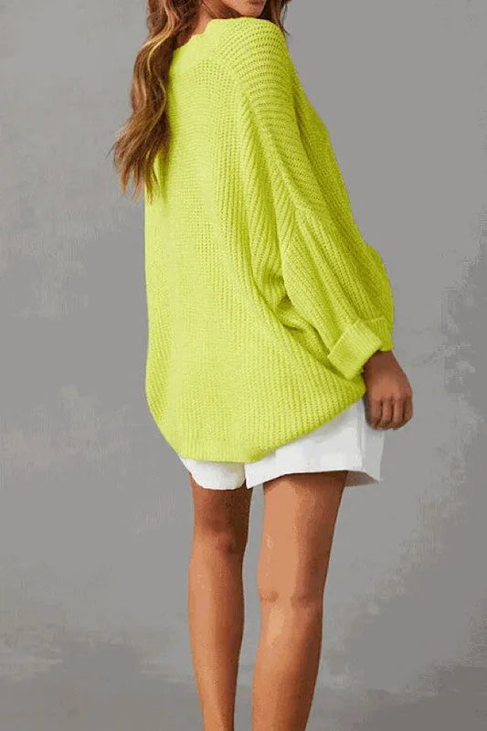 Oversized knit sweater top sold by Charming Charlie product image thumbnail 3