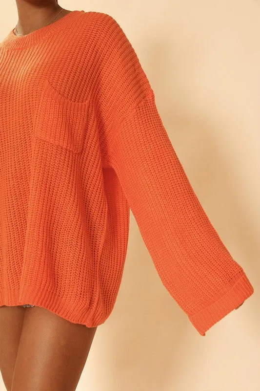 Oversized knit sweater top sold by Charming Charlie product image thumbnail 5