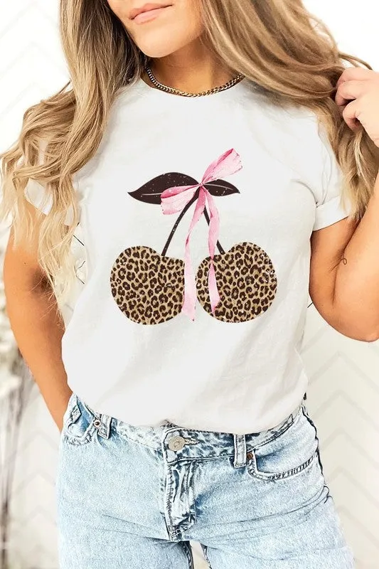 Leopard Cherry Bow Graphic Tee sold by Charming Charlie