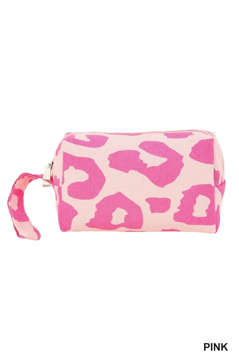 Canvas Pink & White Animal Print Travel Bag with Zipper sold by Charming Charlie