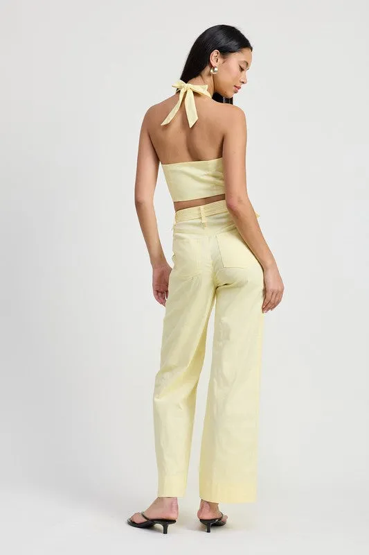 BELTED LINEN TROUSER PANT sold by Charming Charlie product image thumbnail 5