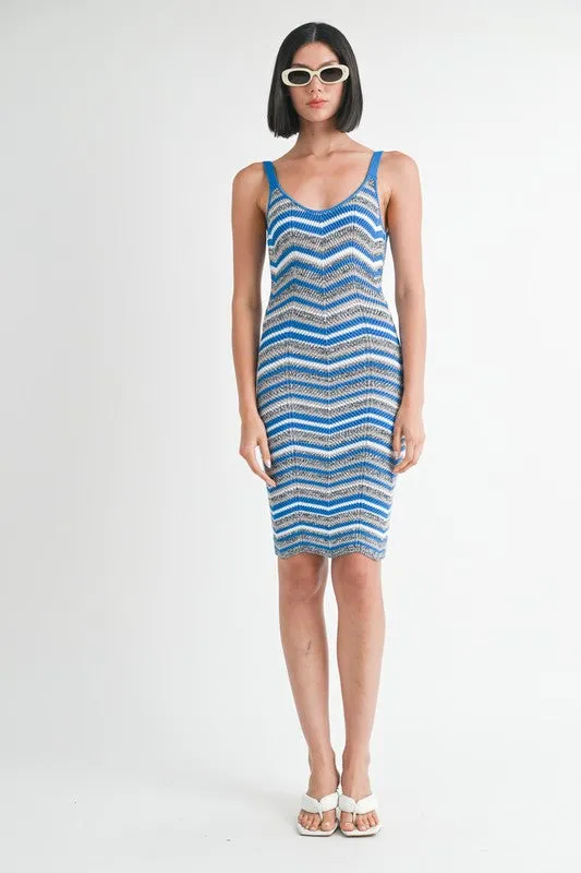 CHEVRON KNIT MIDI DRESS sold by Charming Charlie product image thumbnail 5