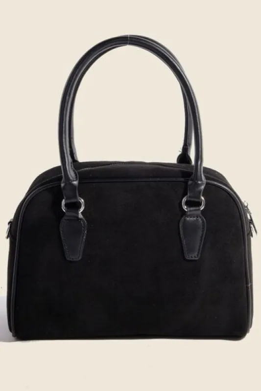 Fame Faux Leather Handle Boxy Handbag sold by Charming Charlie