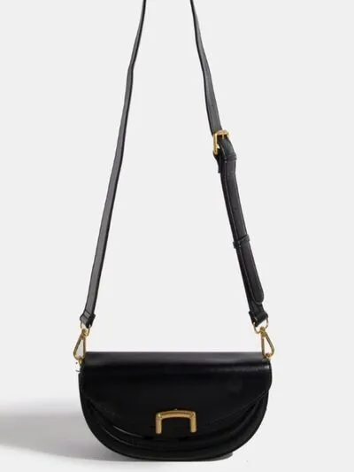 Fame Buckle Closure Crescent Faux Leather Crossbody Bag sold by Charming Charlie product image thumbnail 3