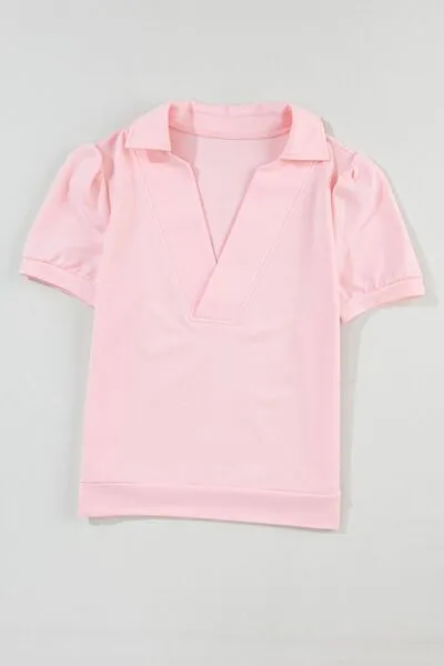 Johnny Collar Short Sleeve T-shirt sold by Charming Charlie product image thumbnail 5