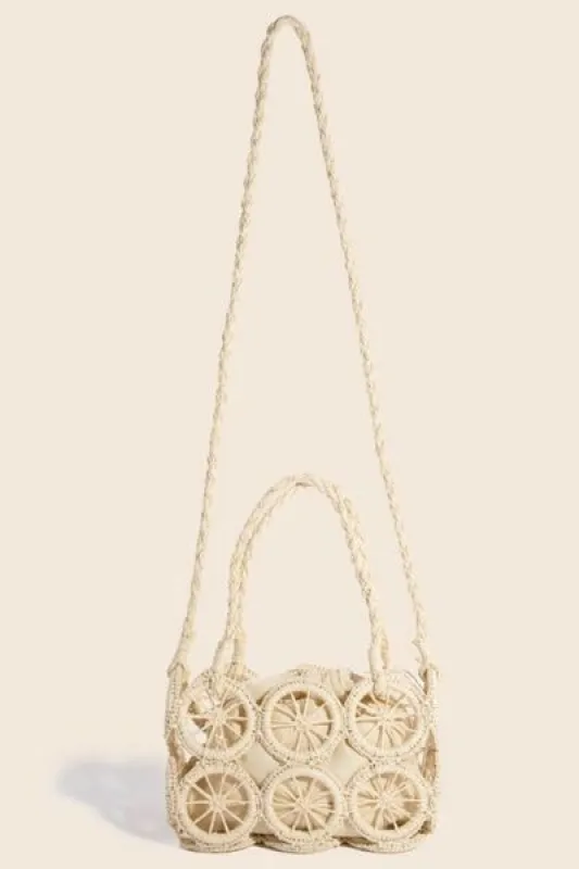 Fame Intricate Braided Wheels Crossbody Bag made by Charming Charlie