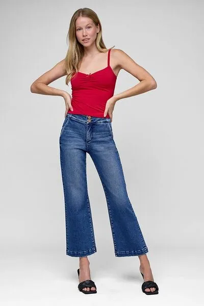 RISEN Tummy Control High Rise Crop Jeans sold by Charming Charlie product image thumbnail 5