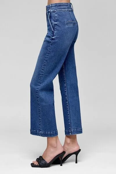 RISEN Tummy Control High Rise Crop Jeans sold by Charming Charlie product image thumbnail 3