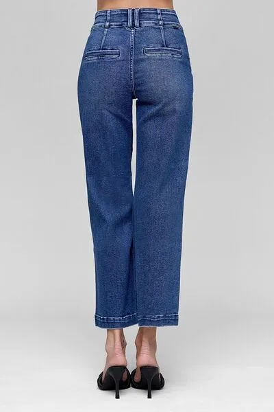 RISEN Tummy Control High Rise Crop Jeans sold by Charming Charlie product image thumbnail 4