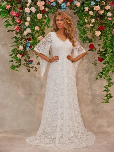 Lace V-Neck Floor length Dress sold by Charming Charlie