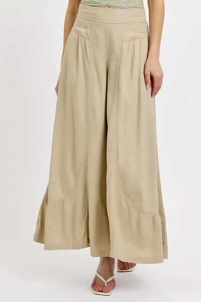 RISEN Shirring Detail Wide Leg Pants sold by Charming Charlie product image thumbnail 3