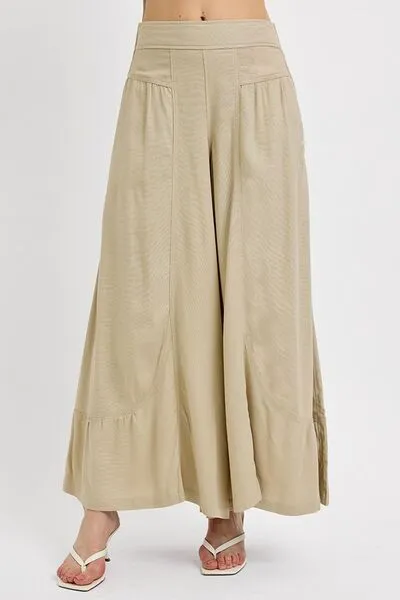 RISEN Shirring Detail Wide Leg Pants sold by Charming Charlie