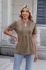 Notched Short Sleeve Top sold by Charming Charlie
