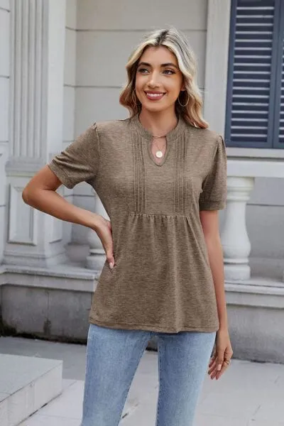 Notched Short Sleeve Top sold by Charming Charlie product image thumbnail 4