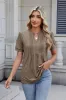 Notched Short Sleeve Top sold by Charming Charlie