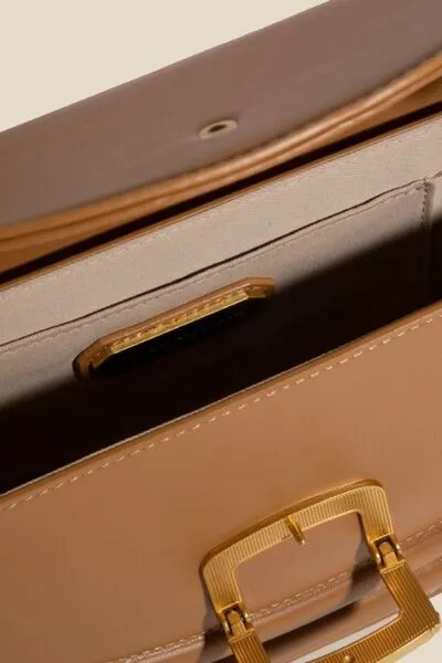 Fame Buckle Closure Crescent Faux Leather Crossbody Bag sold by Charming Charlie product image thumbnail 3