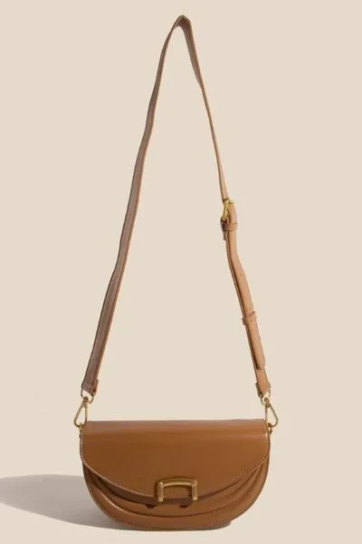 Fame Buckle Closure Crescent Faux Leather Crossbody Bag sold by Charming Charlie product image thumbnail 2