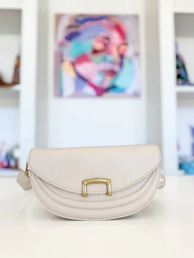 Fame Buckle Closure Crescent Faux Leather Crossbody Bag sold by Charming Charlie product image thumbnail 5