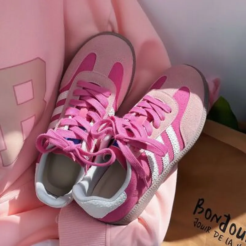 Side Striped Contrast Lace Up Sneakers made by Charming Charlie