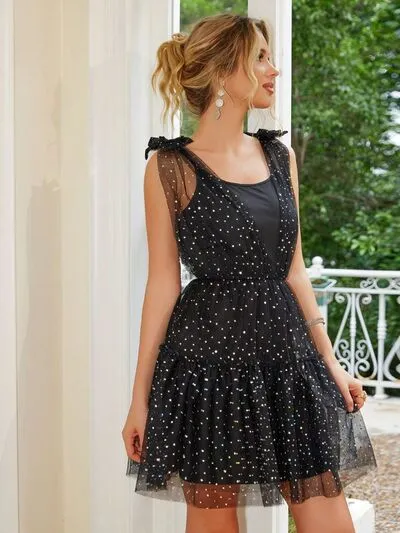 Tied Scoop Neck Mini Cami Dress sold by Charming Charlie product image thumbnail 4