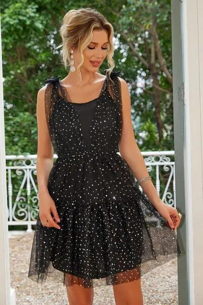 Tied Scoop Neck Mini Cami Dress sold by Charming Charlie product image thumbnail 3