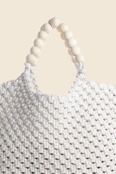 Fame Wooden Beaded Handle Braided Tote Bag sold by Charming Charlie product image thumbnail 3