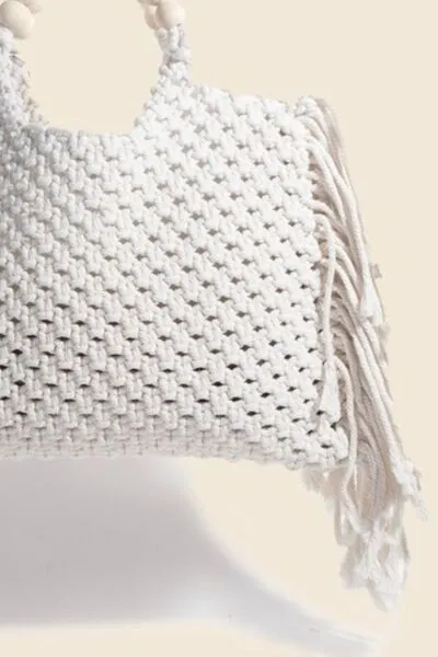 Fame Wooden Beaded Handle Braided Tote Bag sold by Charming Charlie product image thumbnail 2