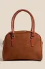 Fame Faux Leather Handle Boxy Handbag sold by Charming Charlie