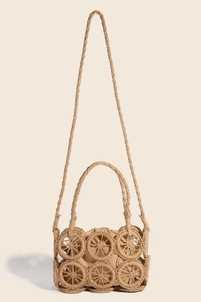 Fame Intricate Braided Wheels Crossbody Bag sold by Charming Charlie