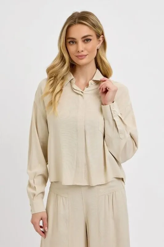 RISEN Button Down Long Sleeve Shirt sold by Charming Charlie