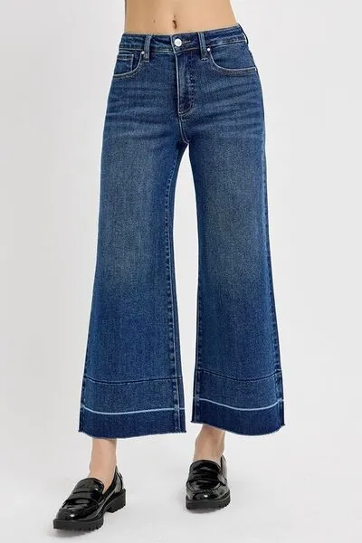 RISEN Full Size Tummy Control High Rise Crop Wide Hem Jeans Plus Size sold by Charming Charlie product image thumbnail 2