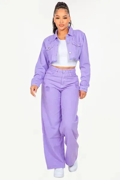 American Bazi High Waist Distressed Wide Leg Jeans sold by Charming Charlie product image thumbnail 3