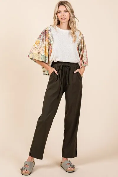 Mittoshop Paperbag Waist Tapered Straight Pants sold by Charming Charlie product image thumbnail 4