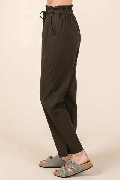 Mittoshop Paperbag Waist Tapered Straight Pants sold by Charming Charlie product image thumbnail 2