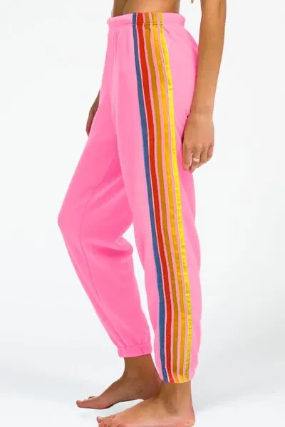 Contrast Striped Elastic Waist Active Pants sold by Charming Charlie product image thumbnail 2