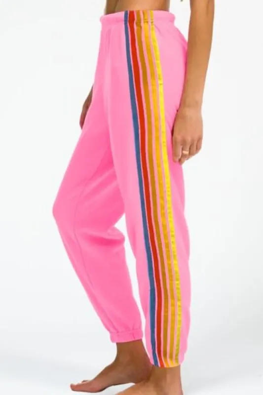 Contrast Striped Elastic Waist Active Pants sold by Charming Charlie
