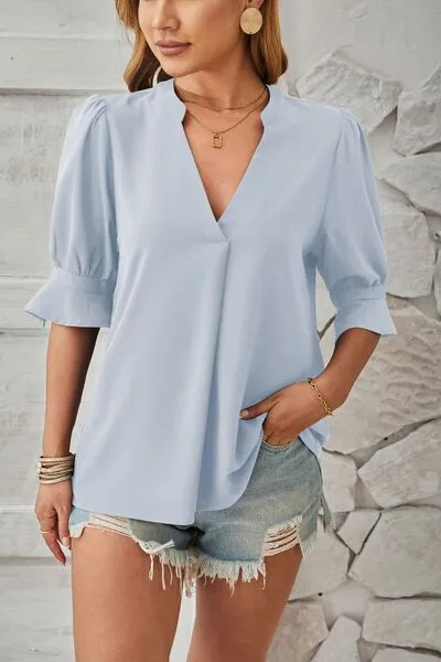 Notched Half Sleeve T-Shirt sold by Charming Charlie product image thumbnail 3