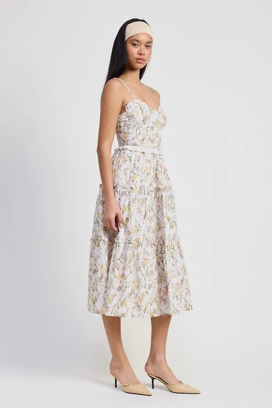 MIDI FLORAL CORSET DRESS sold by Charming Charlie product image thumbnail 5