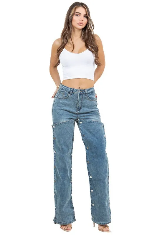 WOMEN FASHION STYLE DENIM PANTS sold by Charming Charlie product image thumbnail 2