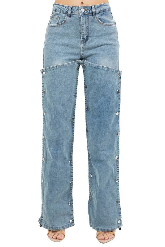 WOMEN FASHION STYLE DENIM PANTS sold by Charming Charlie product image thumbnail 3