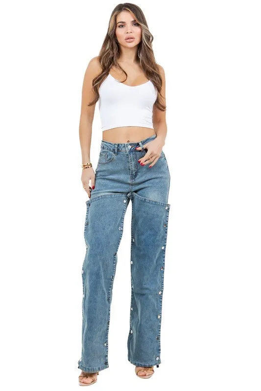 WOMEN FASHION STYLE DENIM PANTS sold by Charming Charlie