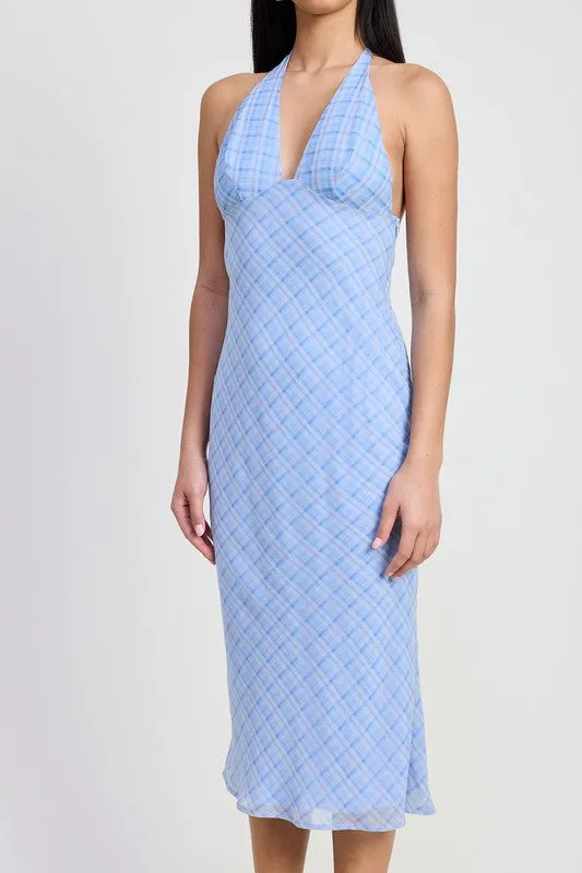 HALTER NECK TIE BACK MAXI DRESS sold by Charming Charlie product image thumbnail 2