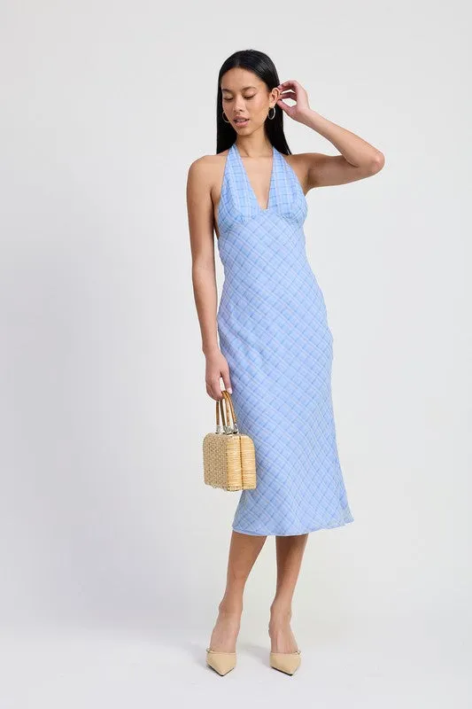 HALTER NECK TIE BACK MAXI DRESS sold by Charming Charlie product image thumbnail 3