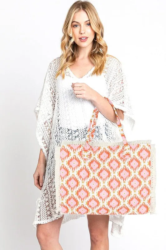 Boho Aztec Jacquard Fashion Tote sold by Charming Charlie product image thumbnail 2