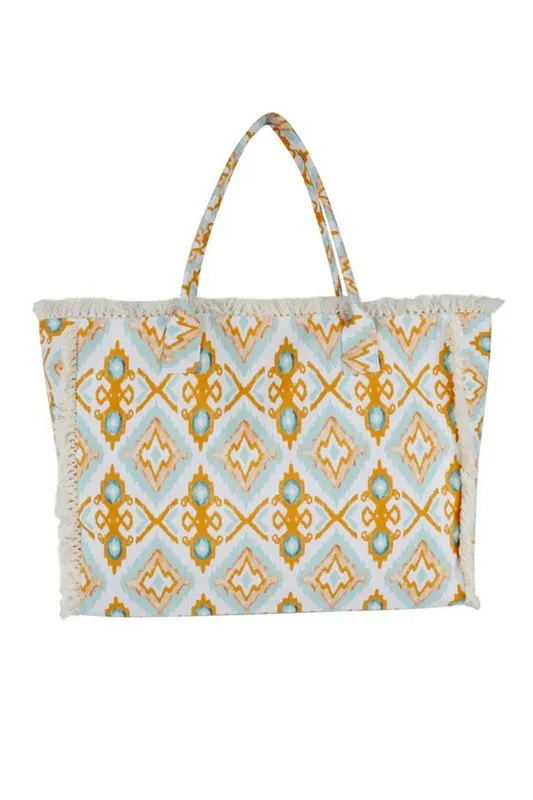 Fringe Edge Boho Printed Fashion Tote sold by Charming Charlie
